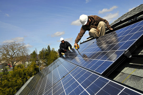 attaching solar panels to roof